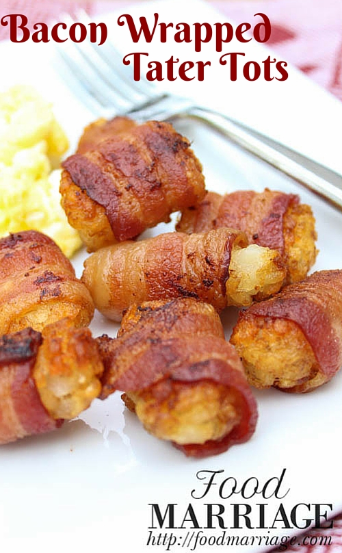 Make these Bacon Wrapped Tater Tots Recipe for breakfast today| FoodMarriage.com