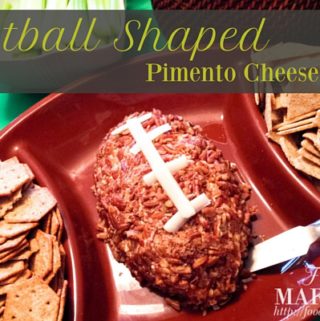Football Shaped Pimento Cheese Ball Recipe | FoodMarriage.com